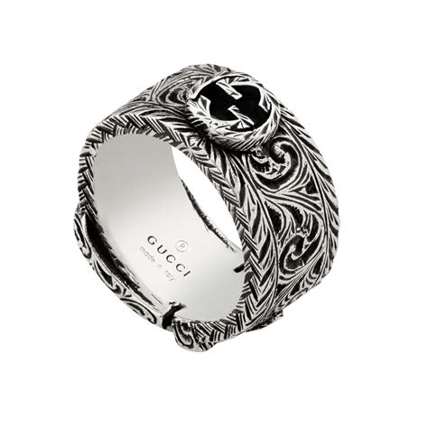 gucci garden silver ssnake.wri.g|Gucci interlocking g ring.